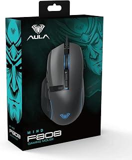 Exclusive Deal on Aula F808 FPS/MOBA Gaming Mouse Wired with Fire Button, 7 Buttons Programmable, RGB LED Backlit, Ergonomic Optical USB Cable PC Gaming for Laptop, Desktop Computer (Black) - Amazon Egypt Deals