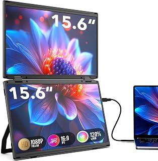 عرض حصري على V2Com M4 15.6 Inch Dual Folding Monitor, Portable for Use with Laptops - عروض أمازون مصر