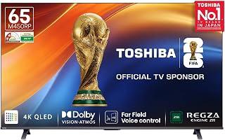 عرض حصري على Toshiba 65-Inch M450RP QLED Ultra HD Smart VIDAA TV, Quantum Dot Color Technology, Voice Control, Dolby Vision Atmos, AI Scaler - عروض أمازون مصر