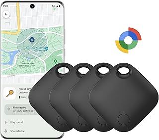 Exclusive Deal on Bluetooth Tracker for Android Phones(Not for iOS) Google Certified Smart Tracking Tag for Google Find Hub. Item Finder Locator for Keys, Luggage, Backpack,Purse and More(Black 4-Pack) - Amazon KSA Deals