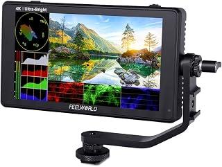 FEELWORLD LUT6 6 Inch 2600nits HDR 3D LUT Touch Screen DSLR Camera Field Monitor with Waveform VectorScope Histogram 4K HDMI Input Output 1920X1080