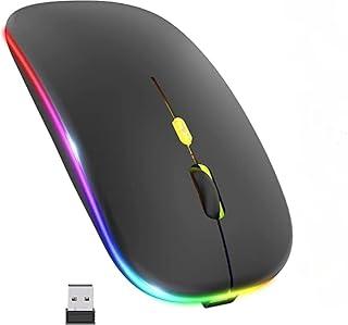 Exclusive Deal on Wireless Mouse LED Light, 2.4GHz, USB Port, 3 Adjustable DPI, Suitable for PC, Computer, Desktop, Fast scroll wheel, fast loading easily and quickly, noiseless click, LED light disign - Amazon Egypt Deals