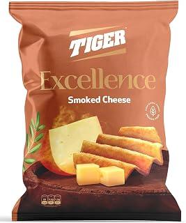 Tiger Excellence Smoked Cheese Potato Chips – Rich Gourmet Snack – Halal Premium Cheese Flavor – 90g Bag