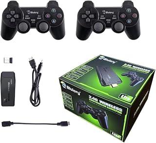 4K Smart Video Game TV Stick,Video Game Consoles,10,000 Games 32/64GB Retro Classic Gamin 2.4G Wireless Gamepads Controller (64G,10000+ Games)