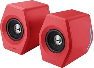 Edifier G2000 32W PC Computer Speakers for Gaming Desktop PC Laptop Mac Computer Woofer Speakers Bluetooth USB 3.5mm AUX Inputs RGB Lights Multimedia Speakers Red
