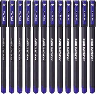Unimax ULTRON 2X 0.7mm Ball Point Pens 12-Piece Set, Blue