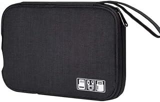 عرض حصري على Electronics Accessories Bag, Digital Gadget Organizer Case, مقاوم للماء Travel Gear Storage Bag, Carrying Case لـ Cables, USB, Earphones, محمول Hard Drives, باور بانك, Assorted (أسود) - عروض أمازون مصر