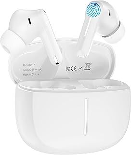 عرض حصري على Wireless EarBuds Bluetooth 5.4 Earphones with ENC Noise Canceling Headset for Apple iPhone 17/16e/16 Pro/15/14/13/12 HiFi Stereo Lightweight in-Ear Headphone with Mic 50H Long Playtime for Android iOS - عروض أمازون السعودية