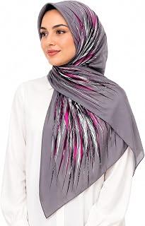 Satin Silk Square Scarf for Women, Elegant Floral Print, Large Head Wrap, Multi-Style Fashion Accessory, 90x90 cm