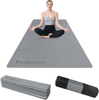 ELEPHANTBOAT Folding Yoga Mat, TPE, 5mm, Anti-Slip, 72x24 Inches, Grey