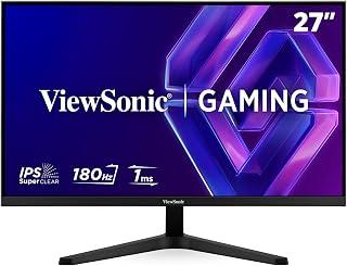 عرض حصري على ViewSonic VX27G1-HD Gaming Monitor 27 Inches, Full HD 1920p x 1080p, 180Hz, 1ms MPRT, IPS Panel, G-Sync Compatible, 111% sRGB, HDR10, Frameless Design, HDMI 2.0 x 2, Display Port - عروض أمازون مصر