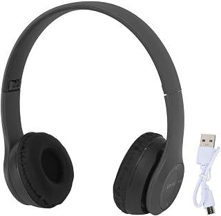 P47 Over Ear Bluetooth Headphones, Hybrid Headphones with Active Noise Cancellation, Wireless Over Ear Bluetooth Headphones, Foldable Wireless Headphones with Reduction (Black)