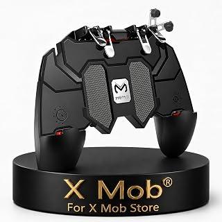 X Mob Mobile Game Controller Gamepad Compatible with Android & iOS, IR Connect, with L1R1 L2R2 6 Fingers for 4.7-6.5 Inch Phones