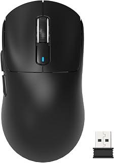 ATTACK SHARK X3 Lightweight Wireless Gaming Mouse with Tri-Mode 2.4G/USB-C Wired/Bluetooth,Up to 26K DPI, PAW3395 Optical Sensor,Kailh GM8.0 Switch,5 programmable Buttons for PC/Laptop/Win/Mac(Black)
