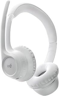Logitech Zone 300 Wireless Bluetooth Headset With Noise-Cancelling Microphone, Compatible with Windows, Mac, Chrome, Linux, iOS, iPadOS, Android – Off-White