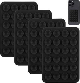Gjinxi 4Pcs Silicone Suction Phone Case Mount, Non Slip Suction Cup Phone Mount with Backing Mobile Fidget Mirror Holder for Selfies and Tiktok Videos Compatible with iPhone and Android Cases(Black) - Amazon Egypt Deals