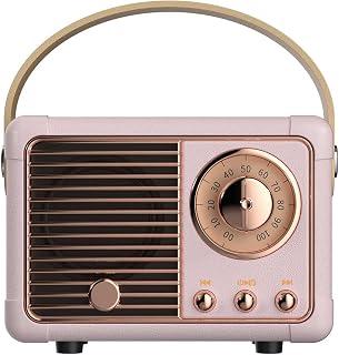 Exclusive Deal on Retro Bluetooth Speaker, Vintage Style Mini Wireless Speaker with Bluetooth 5.0, Portable for Home Office Desk Outdoor (Pink) - Amazon KSA Deals