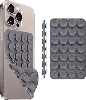 Next Store Silicone Adhesive Phone Holder Compatible with iPhone and Android Devices, Suction Cup Kickstand Creator Essentials, Hands-Free Phone Accessories Holder Grip (Grey)