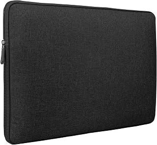 RAINYEAR make life easier 15.6 Inch Laptop Sleeve Slim Case Simple Cover Polyester Water Resistant Carrying Bag Compatible with 15.6" Notebook Computer Home Work Gaming Chromebook(Black)