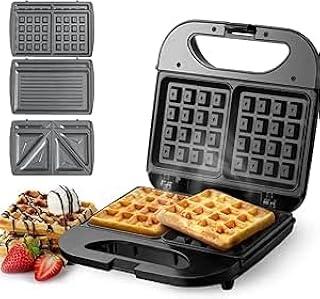 عرض حصري على Sandwich Maker 3 in 1 – Easy and Professional Waffle Maker at Home HMA1041 - عروض أمازون مصر