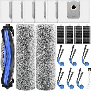 عرض حصري على 20 Piece Accessory Set for Ecovacs Deebot T80 Omni Robotic Vacuum Cleaner, Replacement Parts with 1 Main Brush, 2 Mop Rollers, 6 Dust Bags, 4 Filters, 6 Side Brushes, 1 Cleaning Brush - عروض أمازون السعودية