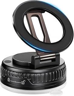 2026 Upgraded Magnetic Car Phone Mount for MagSafe: 360° Rotatable Adjustable Holder with 180+LBS Strong Suction Cup & 3800gf Magnet, Compatible with iPhone 17/16/15 Series & Android Devices