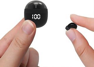 X spring Invisible Mini Earbuds, IPX5 Waterproof, Wireless Bluetooth Ultra Compact Discreet Design, Lightweight and Low Profile, Perfect for Work, Sleep, and Small Ear Canals, Black