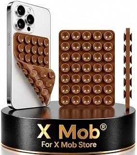 Xmob Silicone Suction Cup Phone Holder Double-Sided Suction Cup Cell Phone Accessory Strong Grip Hands-Free Selfie Video Phone Holder for iPhone Android (Brown) - Amazon Egypt Deals