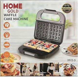عرض حصري على Home Gold Waffle Maker Wish Stainless Breakage 800W Non Stick Indicator Light Non-stick Grids for Easy Cleaning.- Compact and Easy Storage.- Efficient, Uniform and Fast Heating for Making Biscuits - عروض أمازون مصر