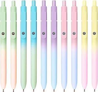 عرض حصري على UIXJODO Gel Pens, 10 Pcs Black Ink Pens for Women, 0.7mm Medium Point Smooth Writing Pens with Silicone Grip, High-End Series Metal Clip Retractable Pens for Journaling Note Taking (10 Pcs Pastel) - عروض أمازون السعودية