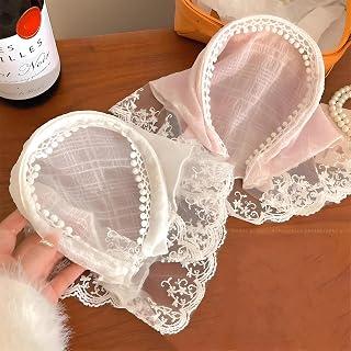 Pastoral Scarf - Delicate lace hair accessory for women, romantic French style head covering for teens and girls, triangular wrap bringing comfort and timeless countryside elegance (2PCS model 2)