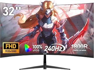 AESNO 32" inch Gaming Monitor FHD 240Hz Curved Computer Display Screen