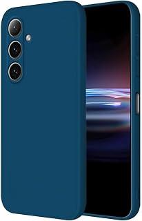 HONLEN Case for Samsung Galaxy S24 Protective Case, (6.2 Inches) Liquid TPU Silicone Mobile Phone Case with Drop Protection Silicone Cover Sapphire Blue