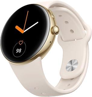 Parsonver AMOLED Smart Watch for Women Men, Always-On Display Fitness Tracker, Answer/Make Calls, 2 Quick-Release Bands, Heart Rate, Sleep Monitor (Champagne Gold, 43mm)