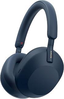 Sony WH 1000XM5 Noise Cancelling Wireless Headphones 30 hours battery life Over ear style Optimised for Alexa and the Google Assistant with built in mic, Midnight Blue, UAE Version - 1-Year warranty