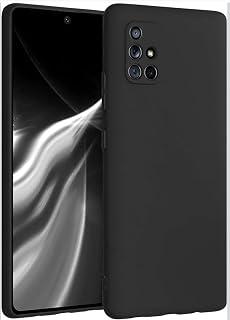 For Samsung Galaxy A51 Silicone Back Color Cover,Camera Protection From Shocks From TPU Compatible For Samsung Galaxy A51 (6.5'') (Black)