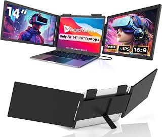 عرض حصري على MAGICRAVEN Dual Screen Laptop, 14" FHD 1080P IPS Triple Screen Laptop, Portable Monitor for Laptops from 14" to 16", Dual Monitor Compatible with Windows/MacBook/Chrome/PS/X-Bo - عروض أمازون مصر