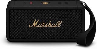 Exclusive Deal on Marshall Middleton Bluetooth Wireless Portable Speaker, 20+ hours portable playtime, water resistent IP67 - Black &amp; Brass - Amazon KSA Deals