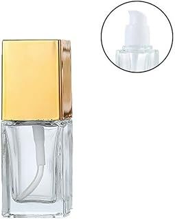 عرض حصري على Foundation Bottle Square Transparent/Frosted Cosmetic Container Press Facial Cream Sample Repackaging Perfume Makeup Empty Refillable Bottle, 30ml-gold transparent, 1 Ounces - عروض أمازون السعودية
