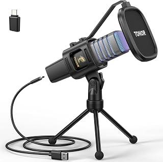 Exclusive Deal on TONOR USB Condenser Microphone, Cardioid Pattern Computer Microphone for Conference, Streaming, Podcast, Gaming, Twitch, for Laptop, Desktop PC, 200 cm Cable with Adjustable RGB, 200 cm Cable TC30S - Amazon Egypt Deals