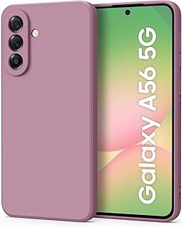 Exclusive Deal on Soft Silicone Cases for Samsung Galaxy A56 6.7 Inch 5G,[Military Grade Drop Protection] [Anti-Scratch Microfiber Lining] Shockproof Slim Cover for Galaxy A56 (Rose Purple) - Amazon KSA Deals