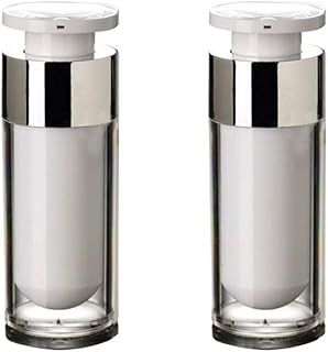 عرض حصري على 2PCS Empty Refill Upscale Acrylic Airless Vacuum Pump Cream Lotion Vial Bottle Jars Bayonet Eyecream Toner Cosmetic Toiletries Liquid Storage Hoder Containers Makeup Foundation Dispenser(30ml/1oz) - عروض أمازون السعودية