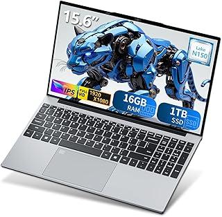 عرض حصري على Gaming Laptop, Laptop Computer with Twin Lake N150 Processor(up to 3.6GHz), 16GB RAM 1TB SSD,Backlit KB Fingerprint, 15.6" IPS 1080P, Win 11 Pro,WiFi 5,BT 4.2,Gaming laptops,Lap top,Student laptops - عروض أمازون السعودية