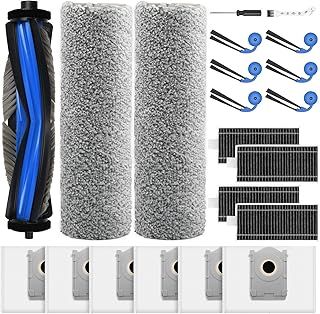عرض حصري على 21-Piece Accessory Set for Ecovacs Deebot X9 PRO Omni Robot Vacuum Cleaner, Replacement Parts with 1 Main Brush, 6 Dust Bags, 2 Mop Rollers, 4 Filters, 6 Side Brushes, 1 Cleaning Brush, 1 Screwdriver - عروض أمازون السعودية