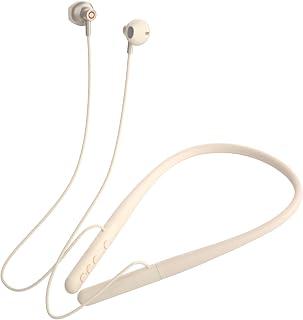 EARPLYSS neckband Bluetooth earphones,sports Bluetooth earbuds,semi-in-ear headphones,comfortable silicone material,25 hours listening time,magnetic headphones for sports,running (beige)
