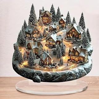 عرض حصري على Christmas Village Houses Acrylic Desktop Decoration, Suitable for Home Décor in Living Room or Office. Idea Gift Choice: Halloween, Christmas, Birthday, Anniversary, Valentine's Day, Celebrations - عروض أمازون السعودية
