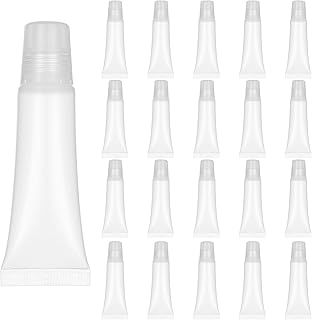 عرض حصري على 20 Pcs Lip Balm Containers Travel Size Bottles 10ml Refillable Travel Lip Balm Container Squeeze Bottle Mini Shampoo Samples Portable Leak Proof Mini Makeup Containers - عروض أمازون السعودية