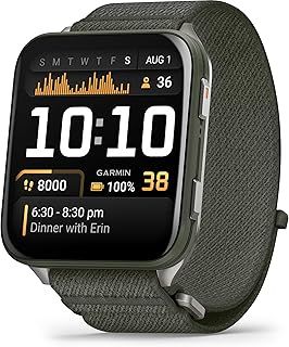 عرض حصري على Garmin Venu X1 51mm GPS smartwatch, Large 2" AMOLED display, LED flashlight, Lightweight, Ultra thin 8mm watch case, 100 pre loaded Sports Apps, Up to 8 days battery life, ComfortFit nylon band, Moss - عروض أمازون السعودية