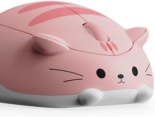 Akko Cat Theme Wireless Gaming Mouse, 2.4G GHz with a USB Receiver, Cute Optical Cordless Cartoon Mice for Computer/Laptop/Desktop/PC/iPad, Compatible with Mac/Win (Pink Angie)