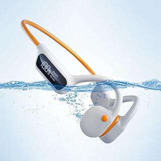 Waterproof Bone Conduction Wireless Earbuds for Swimming, Built-In 32GB Memory, IPx8 Waterproof Bone Conduction Headphones, Bluetooth 5.2, Magnetic Charging, Open Ear Sports Earphones